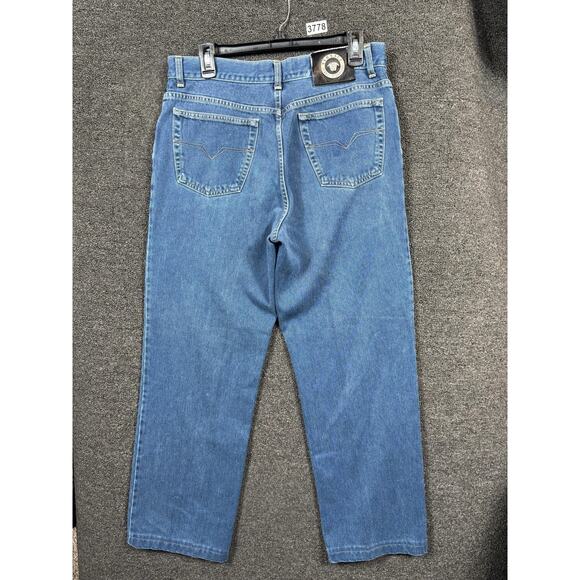 Versace Couture Jeans Mens 35 Straight Leg Made Italy Signature Medusa *READ - Picture 2 of 9